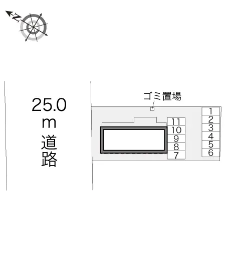 ★手数料０円★登別市美園町１丁目　月極駐車場（LP）